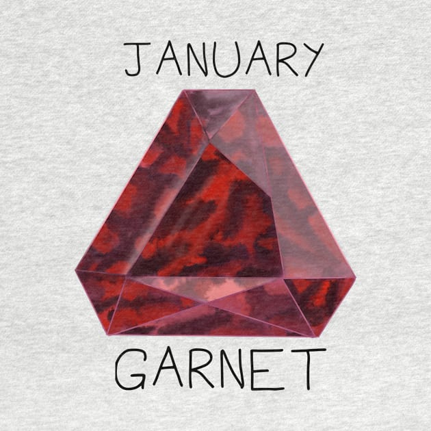 Garnet Crystal January Birthstone by DesignsBySaxton